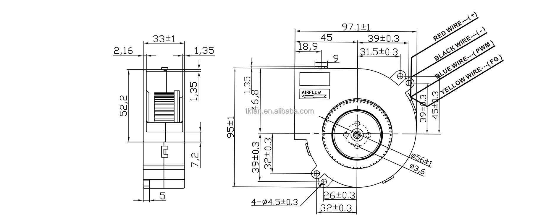 Centrifugal Fan, 8200, 9733, 97*33mm, 9BMC12P2G001 - detail 8