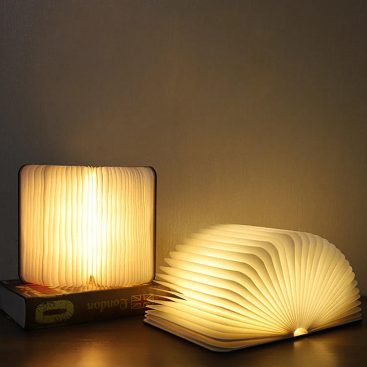Reading Book-Shaped LED Night Light Foldable Lamp USB Desk Booklight 5 Colors 