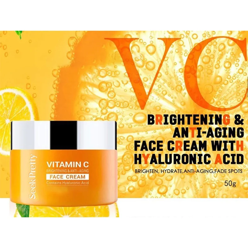 Private Label Lightening Vitamin C Day Cream Age-Repair Retinol Night Cream Moisturizing Beauty Face Cream For Makeup