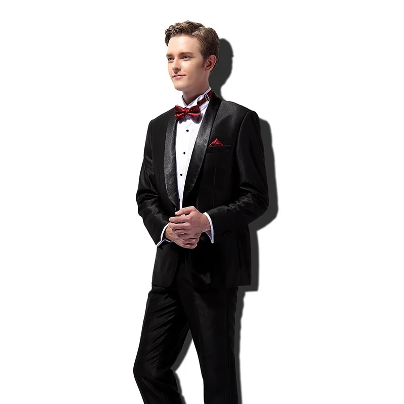Custom slim fit formal coat pant handmade cashmere fitness groom wedding dress tuxedo suits for man