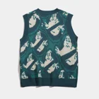 Vest Wholesale Customized 2021 New V-neck Cotton Jacquard Men Sweater Vest Loose Sleeveless Black Sweater Vest