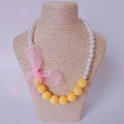 Necklace Beaded Solid Color Cute Girls Necklace Gifts Acrylic Beaded Jewelry Set Accessories