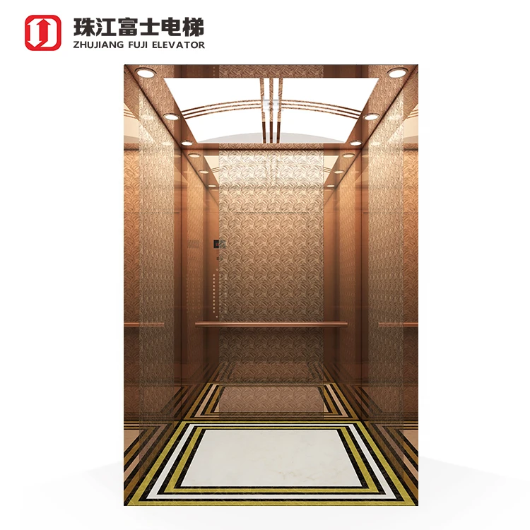 ZhujiangFuji Gearless traction machine passenger lift elevators passenger with small machine room