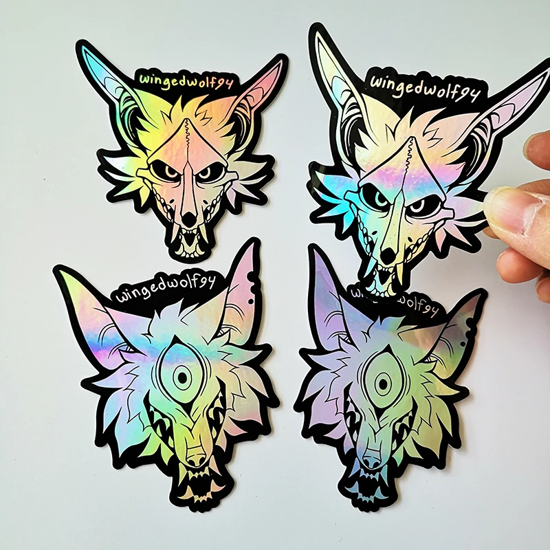 Holographic glitter sticker