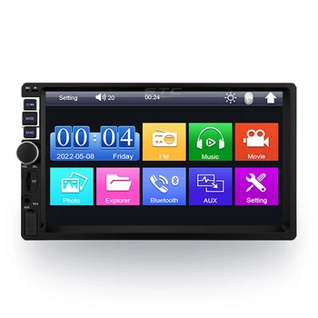 7 Inch BT Stereo 1 Din Car Radio Video Multimedia FM USB AUX Car Audio mp3 mp4 Mp5 Stereo Car Dvd Player Universal