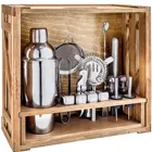 Wooden Gift Wooden Stand Set For Bartenders Dad And Grandpa's Gift Family Bar Party And Travel