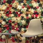 Decoration FW46-051 40*60 Eco-friendly Wedding Decoration Artificial Flower Rose Wall Flower Wall For Sale
