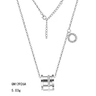 Zirconia Zircon Necklace Necklaces GN13926A Grace Hollow Cylinder Beautiful Cubic Zirconia Zircon Pendant Necklace
