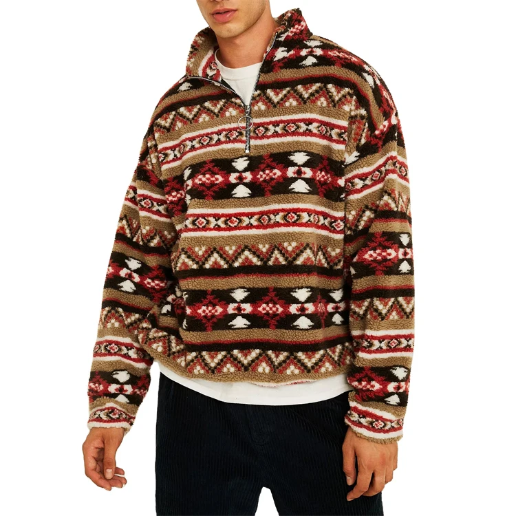 aztec fleece zip up