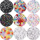 Letter Beads Acrylic Square Alphabet Letter Mix Color Beads 6mm Cube Letter Beads For Jewelry Making Bracelet