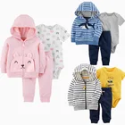 New Spring And Autumn Children's Sweaters Boys And Girls Hooded Long Sleeves Baby Baby Sweaters Three-piece Set