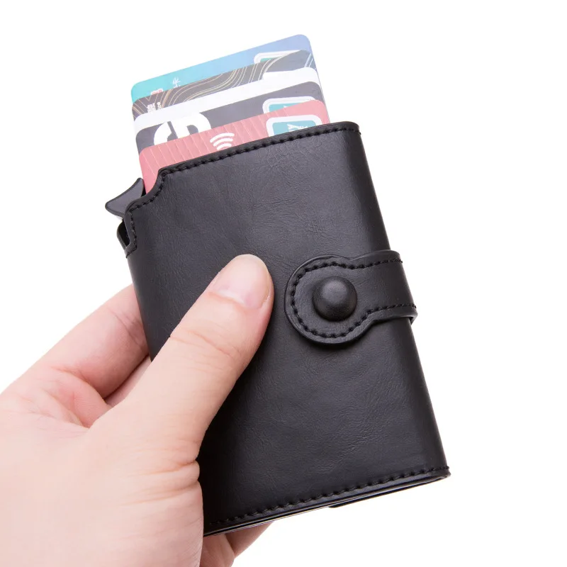 RFID Men Real Leather Luxury Soft Wallet Coin Purse Credit Card Holder Black 