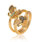 Butterfly Finger Hot Selling 18k Gold Butterfly Promise Finger Dancing Butterfly Ring