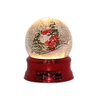 Christmas Decoration Christmas The Crystal Ball Table Topper LED Light Up Christmas Snow Lantern USB And Music Support