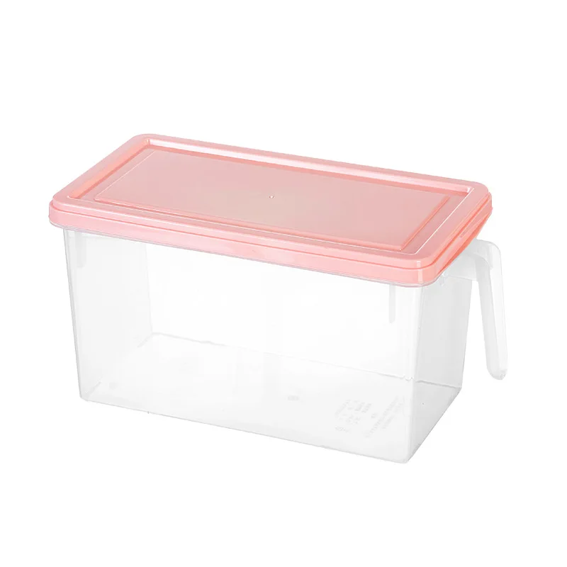 BPA FREE minimalist refrigerator pull type storage box refrigerator storage box with handle