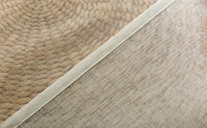 Light luxury feather embroidered pattern white sheer curtain for children's bedroom