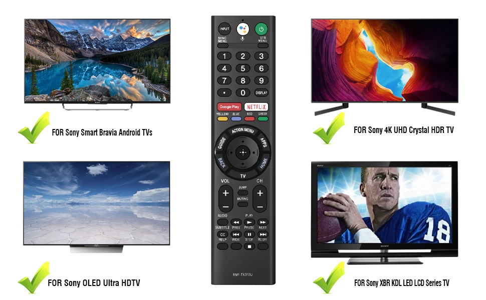 Replacement K Hd Smart Led Tv Xbr X G Xbr X F Voice Remote