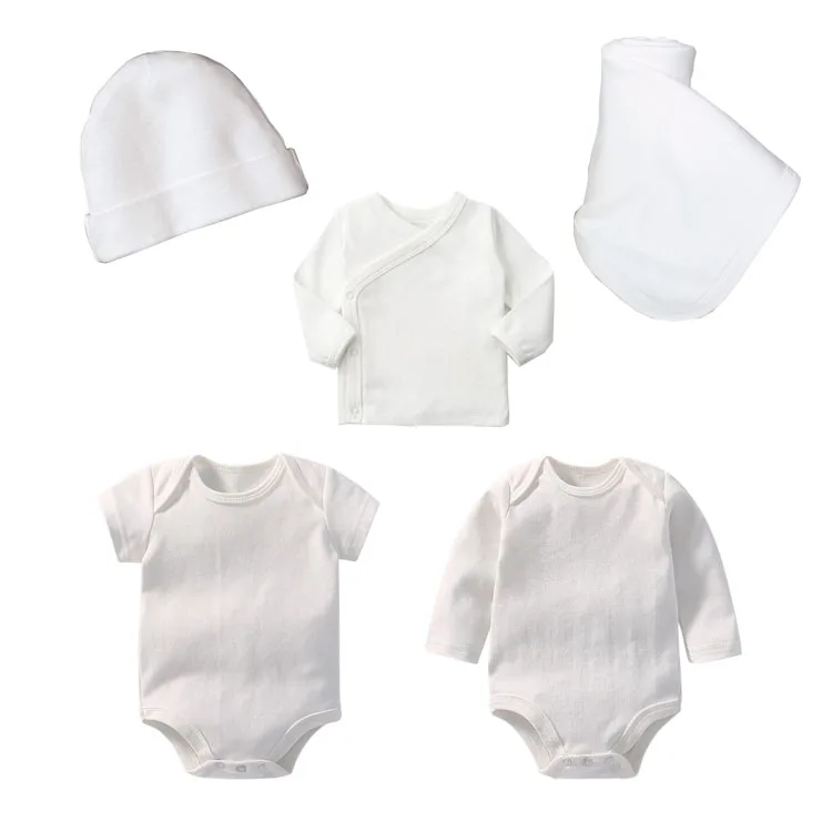 manufacturer Wholesale Baby  Bodysuit Solid Color Newborn Gift Set