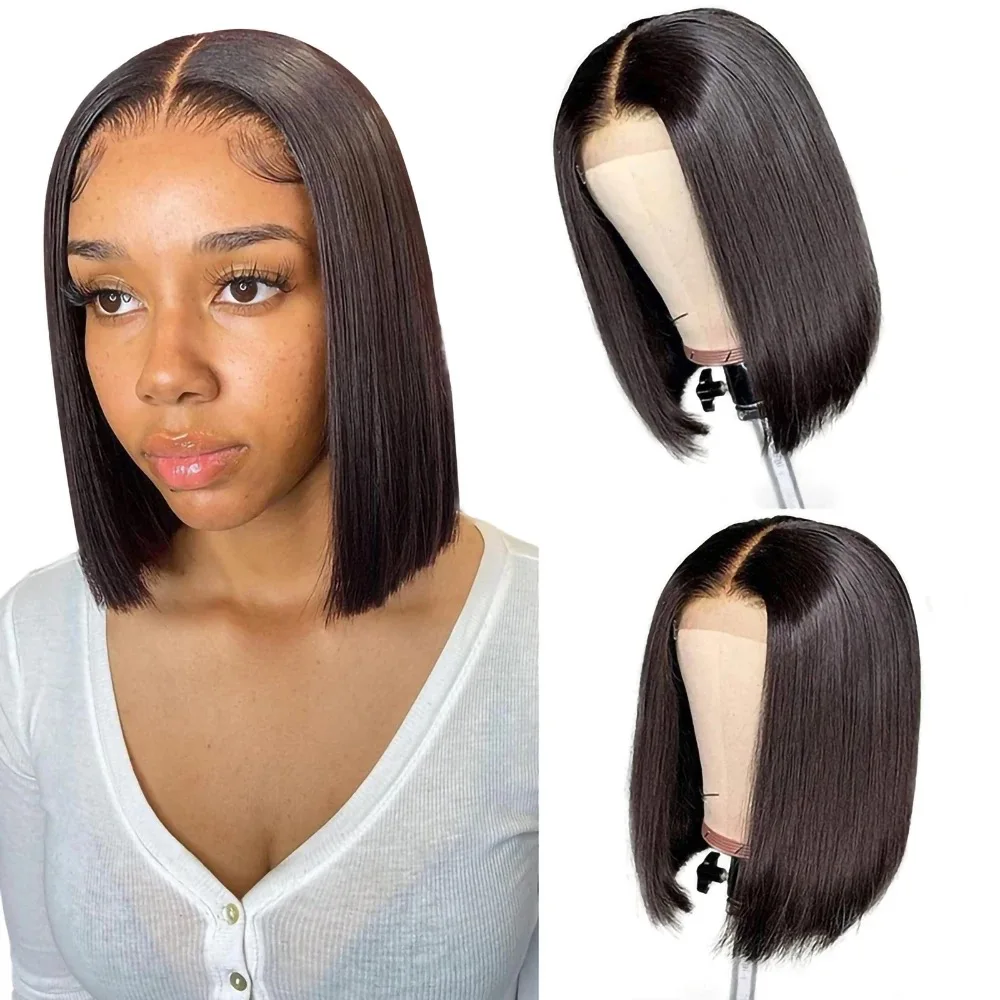 Wholesale Peruvian 100% Virgin  Human Hair Hd Full Short Lace Bob Wigs Vendor, Glueless Remy Lace Wigs For Black Women