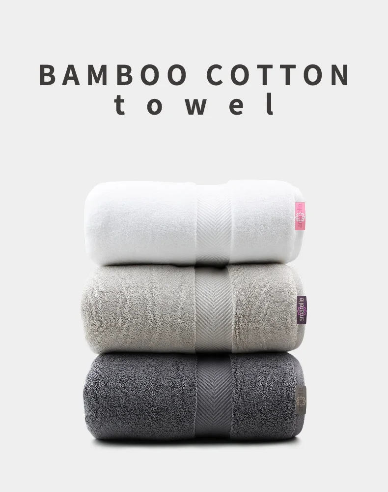 Luxury custom 400g 700g towel  beach bamboo cotton  bathroom Egyptian bath 100% cotton towel set