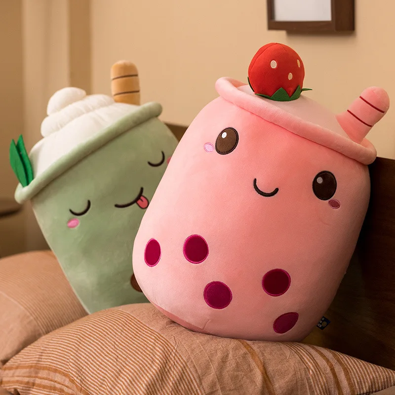 strawberry boba plush