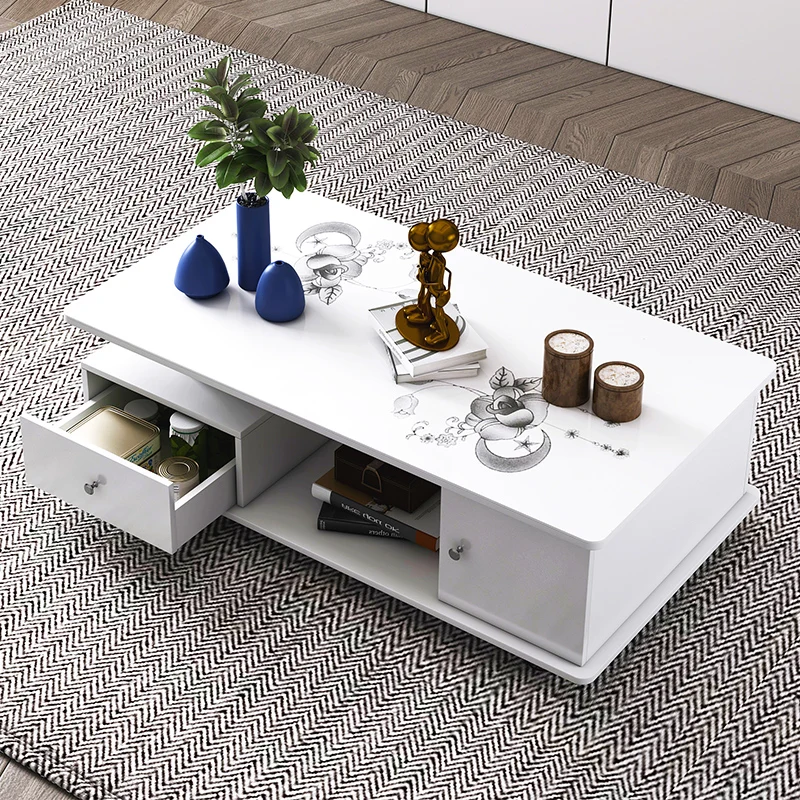 modern nordic style luxury length adjustable tv stands cabinet coffee table combination living room furniture