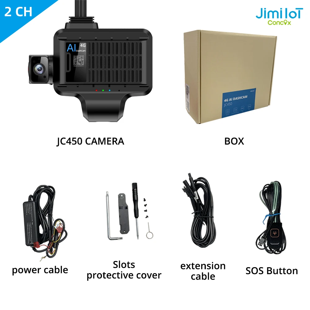 Jimi Jc450 4g Ai Dashcam Adas 3 4 Channes Live Video Gps Tracking