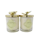 Candle Wholesale High Quality For Scented Candle Gift Set Custom Scented Candle In Glass Jar With Figural Tin Lid