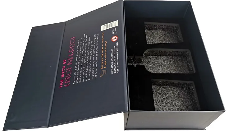 black wholesale custom logo premium luxury cardboard book shape