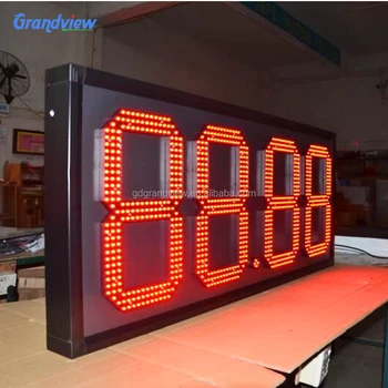 led fuel price sign and gasoline led price station large 7 segment display for outdoor price board led gas display