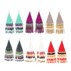Earrings Handmade European And American Bohemian Style Tassel Earrings Handmade Rice Bead Earrings
