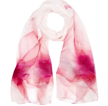 175x65 100% chiffon silk new fashion  no moq custom made digital printing long scarf