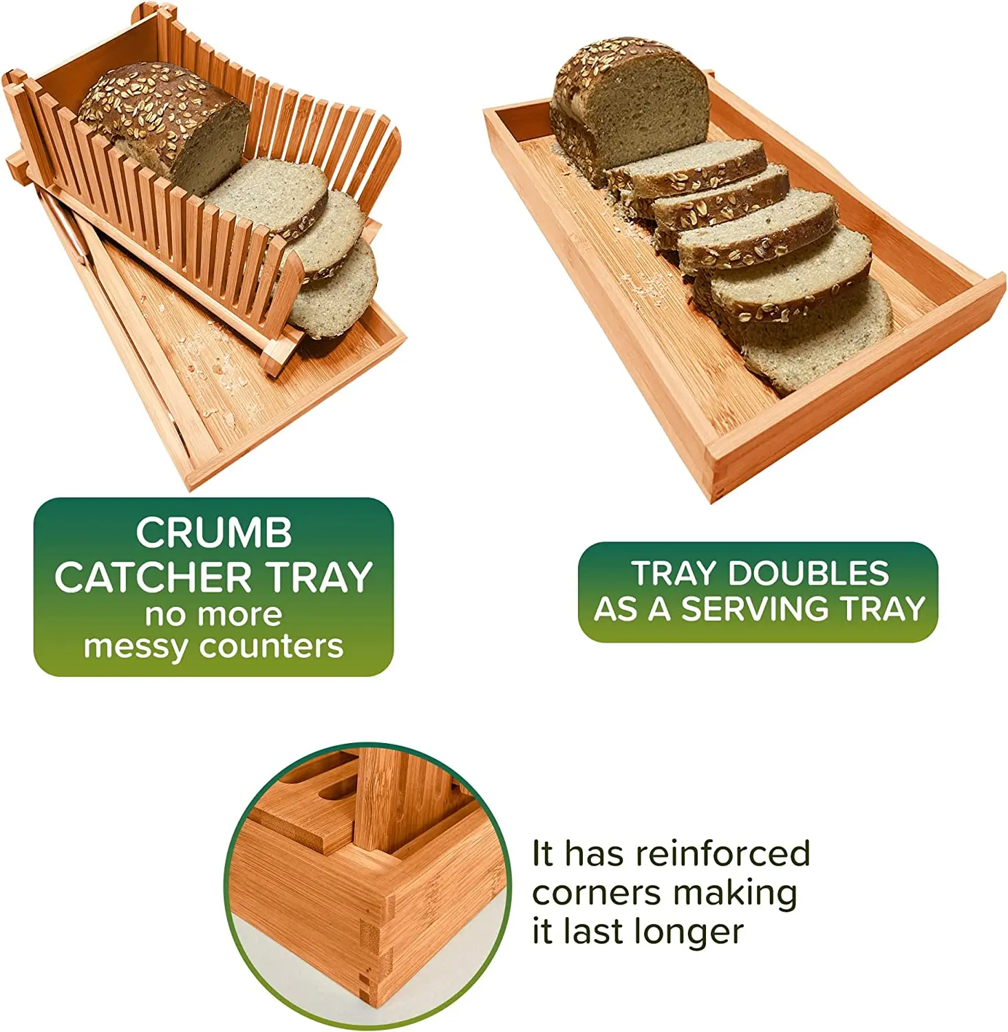 product bamboo bread slicer adjustable compact bread cutting guide with knife for homemade bread loaf-1