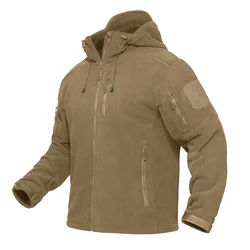 Custom Men's Winter Fleece Hoodies Jacket 2023, Tactical Hunting Jacket Coats, Men's Casual Windbreaker Jacket with Hood
