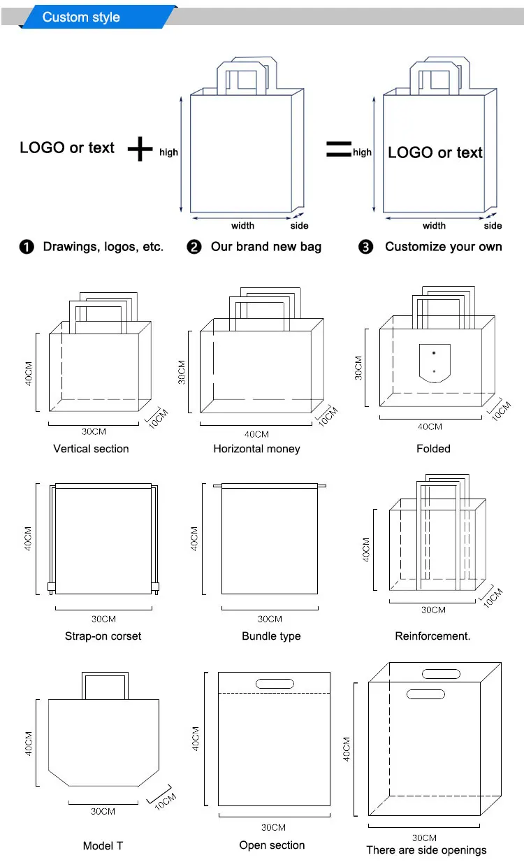 Recycled Portable Non Woven Fabric Carry Bags Shopping Simple Nonwoven