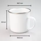 Tin Mugs Durable Enamel Camping Tin Coffee Mugs 10oz White DIY Blanks Sublimation Heat Press Enamelled Cups With Handle