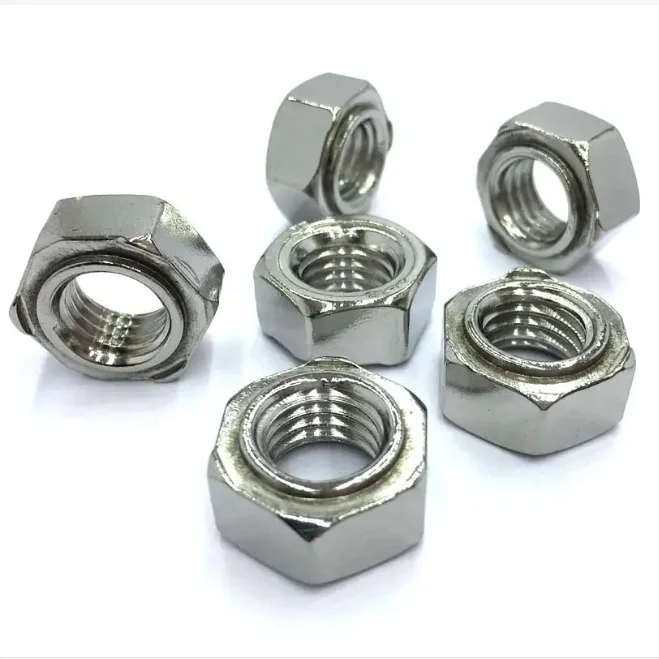 Handan Factory Carbon Steel Grade Weld Hexagon Nuts Finish Zp Plain