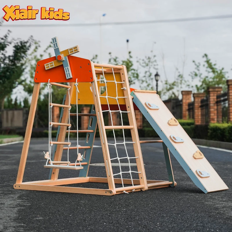 Xiair Wooden Windmill Rainbow Climbing 