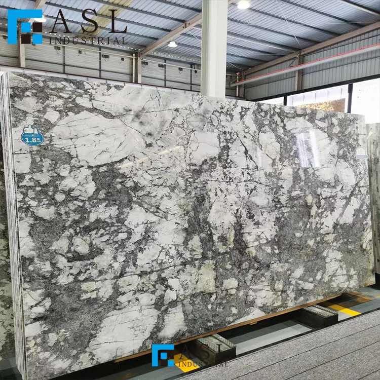 Wholesale invisible grey gold marble slab