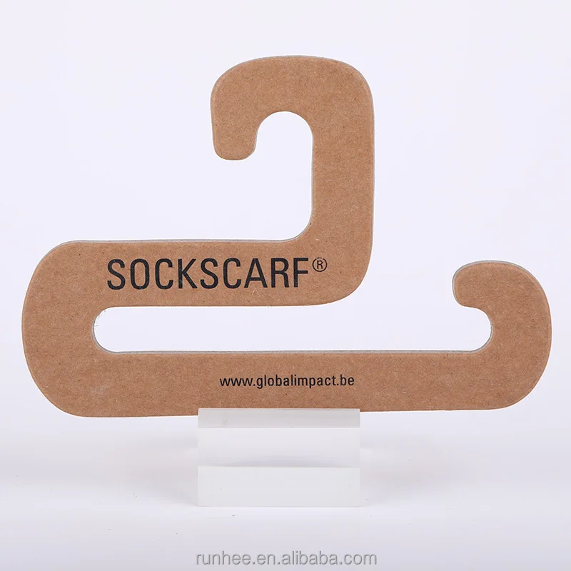 Eco Friendly Recycled Paper Cardboard Sock Hanger 1.5mm Thickness For Commercial Use