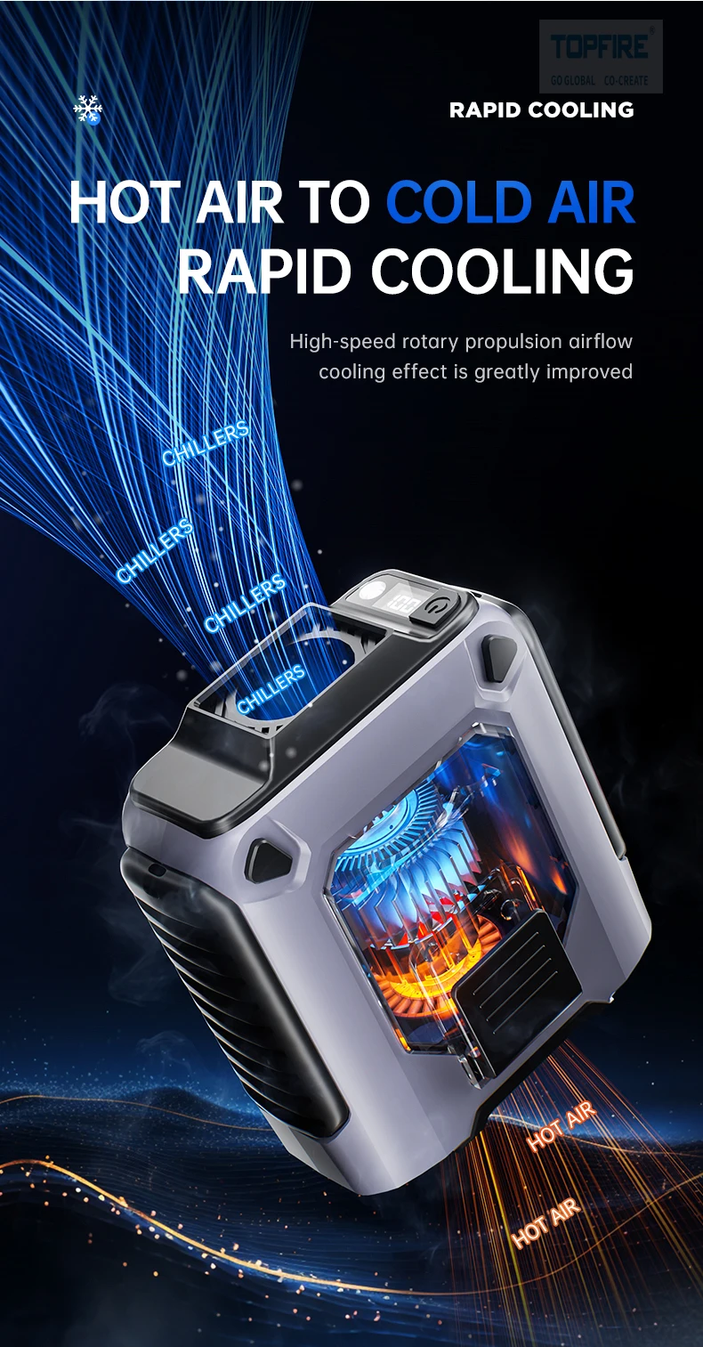 High Speed Wearable Fan, USB, Portable - detail 6