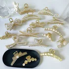 Clips Elegant Pearl Hair Claw Clips Jumbo Hair Jaw Clips Crystal Hair Pins For Gift