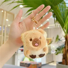 Cute Hot Kawaii Panda Plush Keychains Toy Custom Soft Stuffed Animals Capybara Plushie Doll Key Ring for Birthday Gift