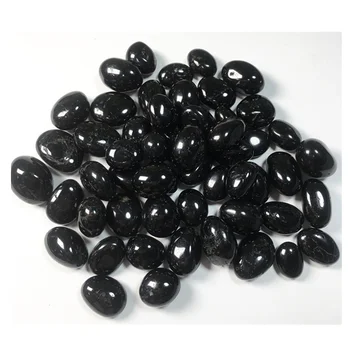 Wholesale Natural Polished Black Tourmaline Palm Tumbled Stones For Decoration