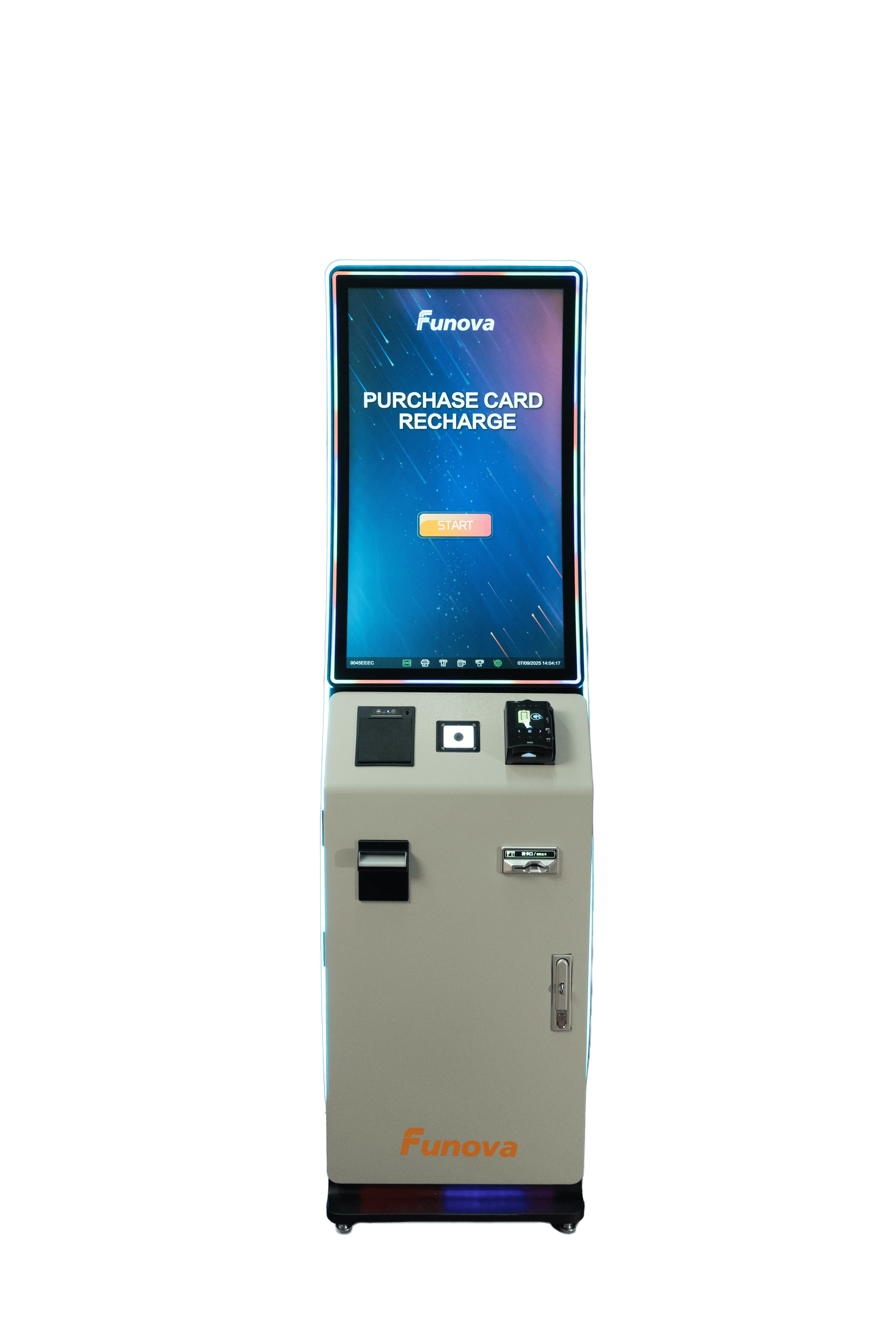 Desktop/Wall-Mounted E-Disclaimer Self Service Curved Screen Metal QR Code/RFID Reader Ticket Vending Terminal for Trampoline manufacture