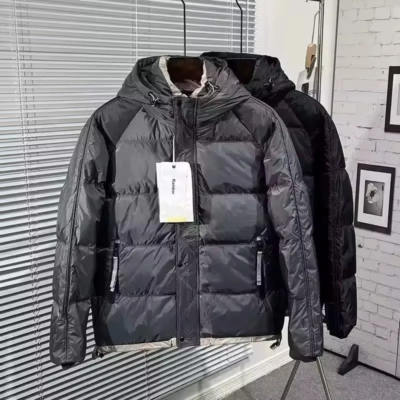 Men's Winter Coat Warm Down Jacket with Hoods Windbreaker Thick Puffer Jacket Man