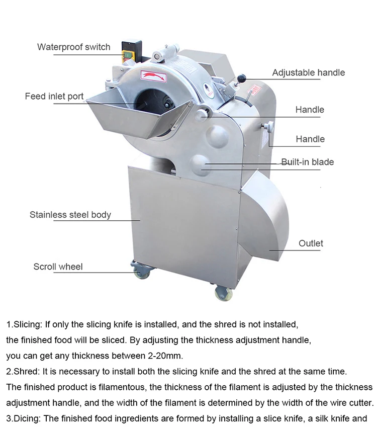 Industrial Fruit Dicing Machines Commercial Vegetable Potato Carrot