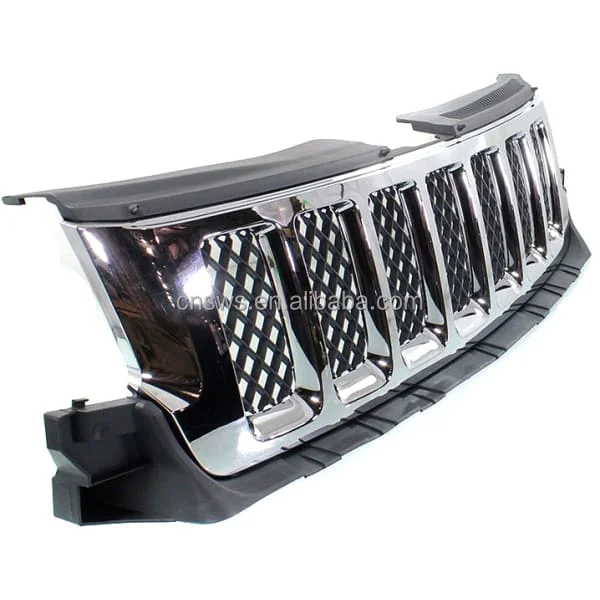 product grille assembly chrome shell with painted black insert for jeep grand cherokee 2011 2012 2013 oem 57010708ae-36