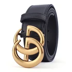 Leather Belt Designer Genuine Leather Belt Black Fashion Alloy Luxury Buckle Simple Business Men's Belt