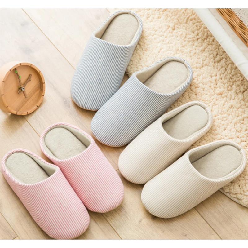 linen and cotton slippers